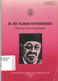 Image of Dr. Krt. Rajiman Wedyodiningrat